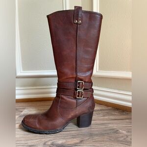 Born Lewisa Brown Leather Wide Calf Riding Boots Women’s US Size 8.5 M/W